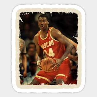 Hakeem Olajuwon - Vintage Design Of Basketball Sticker